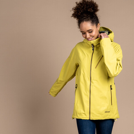 yellow sherpa jacket