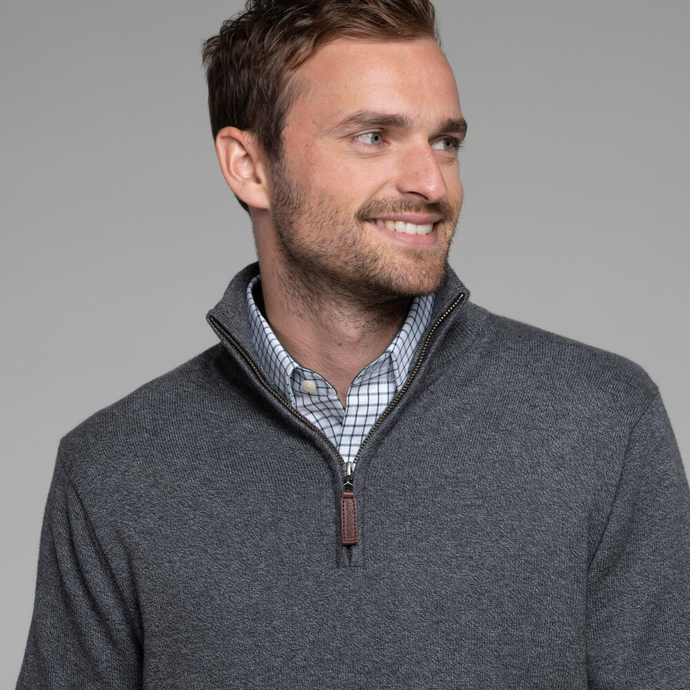 half zip grey jumper