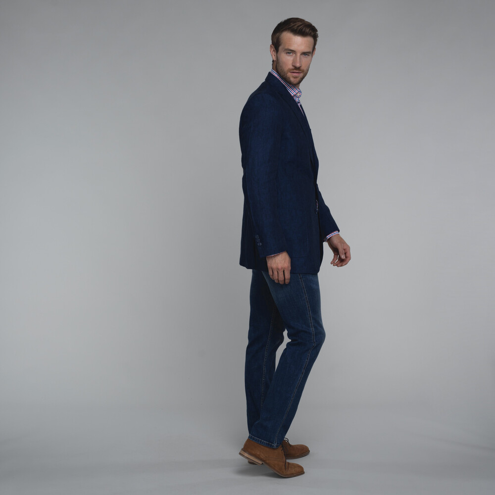 Linen Blazer in Blue | Schoffel